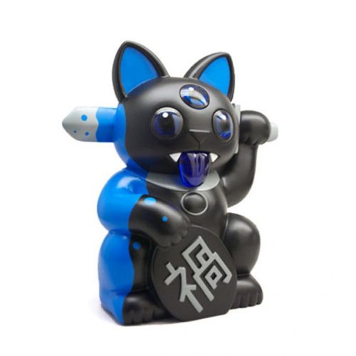 8" Misfortune Cat (schwarz & blau) by FERG front