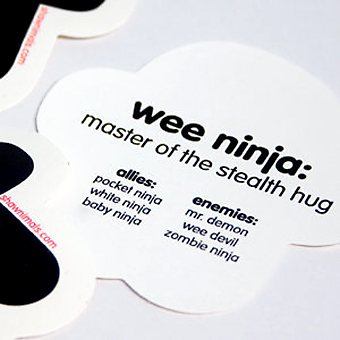 Ninjatown Wee Ninja (Vinyl Sticker) back