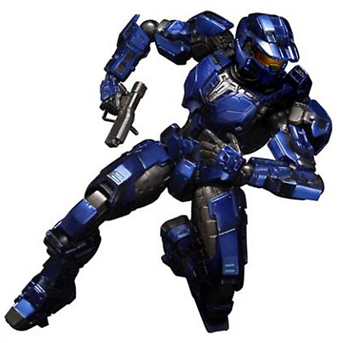Square Enix x Halo: Play Arts KAI - Spartan Mark V (blau) pose