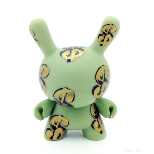 Kidrobot Dunny Warhol Series - Dollar (green) Case Exclusive
