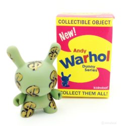 Kidrobot Dunny Warhol Series - Dollar (green) Case Exclusive BOX