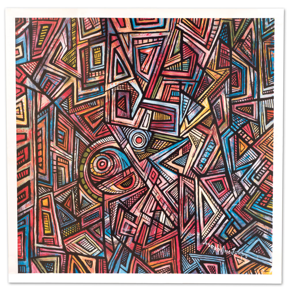 Artprint Joseph Amedokpo - Africa and Gods (75 × 75cm)