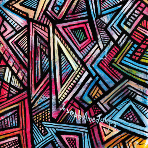 Artprint Joseph Amedokpo - Africa and Gods (75 × 75cm) Signature