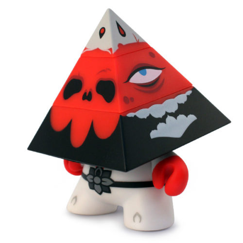 Kidrobot-Pyramidun-Dunny-red