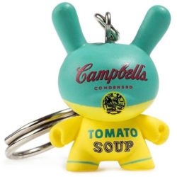Kidrobot-Dunny-Warhol-Keychain-Series-Campbells-mint-yellow