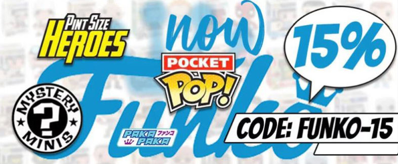 15% auf alle FUNKO Artikel! / 15% discount on all FUNKO items!