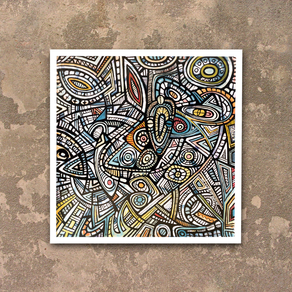 Joseph Amedokpo Art-Poster - In the City of the Blind (75x75cm) - superchan.de Art-Poster-Joseph-Amedokpo-In-the-city-of-the-blind-75x75cm-mockup-superchan