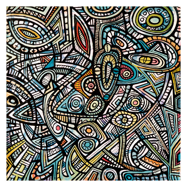 Joseph Amedokpo Art-Poster - In the City of the Blind (75x75cm) - superchan.de Art-Poster-Joseph-Amedokpo-In-the-city-of-the-blind-75x75cm-superchan