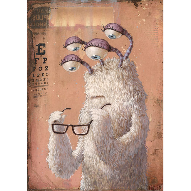 zozoville-postkarte-Four-Eyes