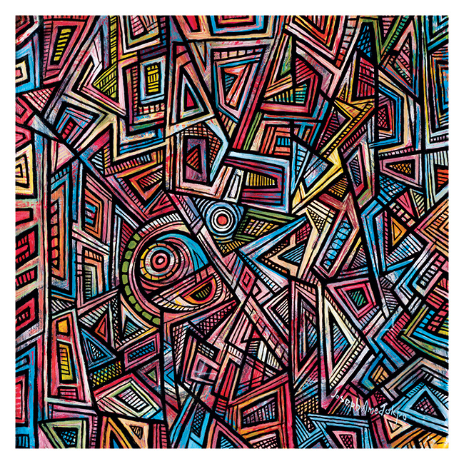 Joseph Amedokpo Art-Poster - Africa and Gods (75x75cm) - superchan.de Art-Poster-Joseph-Amedokpo-Africa-and-gods-75x75cm-superchan