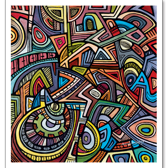 Joseph Amedokpo Art-Poster - The Ogun Shrine (70x75cm) - superchan.de Art-Poster-Joseph-Amedokpo-The-ogun-shrine-70x75cm-superchan