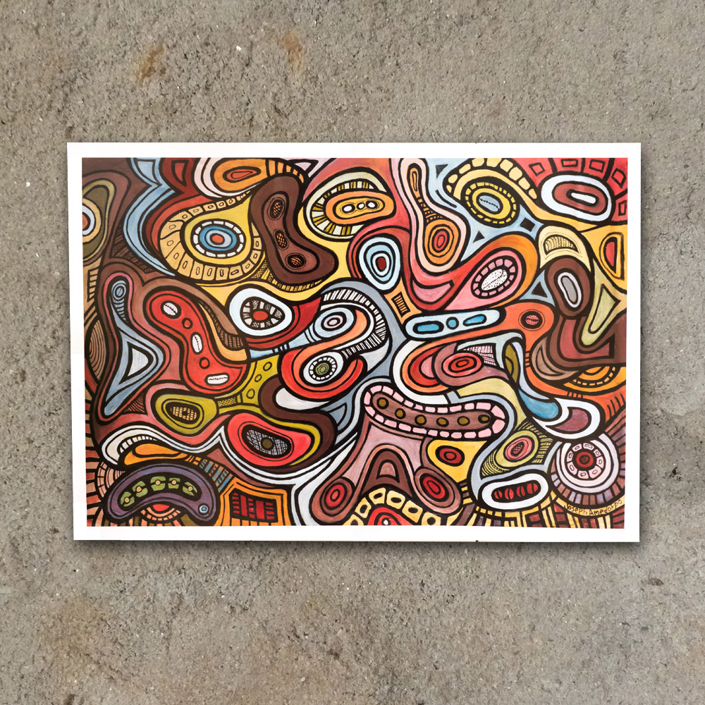 Joseph Amedokpo Art-Poster - Water Spirits (70x100cm) - superchan.de Art-Poster-Joseph-Amedokpo-Water-Spirits-70x100cm-mockup-superchan