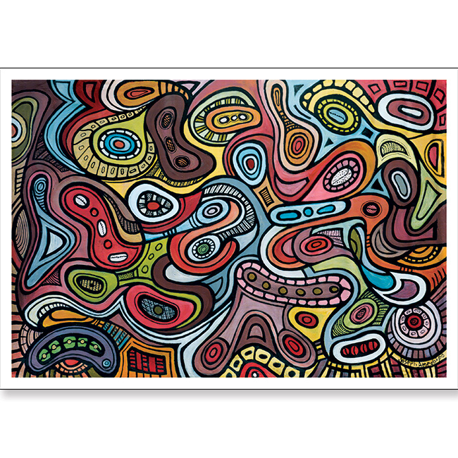 Joseph Amedokpo Art-Poster - Water Spirits (70x100cm) - superchan.de Art-Poster-Joseph-Amedokpo-Water-Spirits-70x100cm-superchan